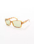 Фото #2 товара Le Specs trance rectangle sunglasses in vintage tort