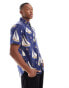 Фото #1 товара Polo Ralph Lauren short sleeve helm anchors print oxford shirt in navy