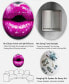 Фото #5 товара Designart 'Purple Lip Makeup' Disc Portrait Circle Metal Wall Art - 23" x 23"