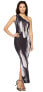 Religion 241297 Womens One-shoulder Maxi Dress Black/Talon Size Small/10 US