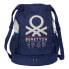 Child's Backpack Bag Benetton Varsity Grey Navy Blue 35 x 40 x 1 cm