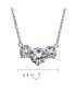 ფოტო #7 პროდუქტის Bridal Classic Delicate Solitaire Cubic Zirconia AAA CZ 2CTW Three Stone Past Present Future Necklace For Women Teens Prom