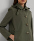 ფოტო #3 პროდუქტის Womens Hooded A-Line Raincoat