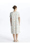 Фото #4 товара Ночная рубашка LCW DREAM Bicycle Collar Patterned Short-Sleeve Gown