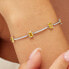 Fancy Energy Yellow cubic zirconia silver bracelet FEY05