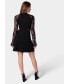 ფოტო #6 პროდუქტის Women's Lace Bell Sleeve Cutout Dress