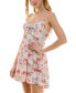 Фото #3 товара Juniors' Floral Print Sleeveless Fit & Flare Dress