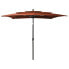 Фото #2 товара Садовый зонт vidaXL Sonnenschirm 3-слойный с мастом из порошкового алюминия - Терракота-красный