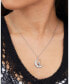 Фото #3 товара Peanuts womens Snoopy Moon Cubic Zirconia Necklace, 18''