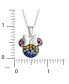 Фото #4 товара Disney children's Rainbow Crystal Minnie Mouse 18" Pendant Necklace in Sterling Silver