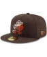 Фото #1 товара Men's Brown Cleveland Browns Color Dim 59FIFTY Fitted Hat