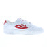 Фото #1 товара Fila Lnx-100 1TM01577-121 Mens White Leather Lifestyle Sneakers Shoes 11.5