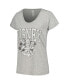 Фото #2 товара Women's Heather Gray Mickey & Friends Scoop Neck T-shirt