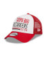 ფოტო #1 პროდუქტის Men's White, Red Tampa Bay Buccaneers Stacked A-Frame Trucker 9FORTY Adjustable Hat