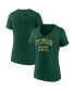 ფოტო #2 პროდუქტის Women's Green Colorado State Rams Basic Arch V-Neck T-shirt