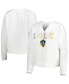 Women's White LA Galaxy Sunray Notch Neck Long Sleeve T-shirt