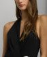 Women's Sleeveless Jersey Halter Gown