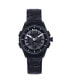 ფოტო #1 პროდუქტის Men Solstice Automatic Semi-Skeleton Leather Strap Watch - Black