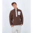 HURLEY Loma Windchill Snap half zip fleece Коричневый, L - фото #1