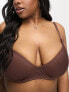 Фото #1 товара ASOS DESIGN Curve microfibre moulded t-shirt bra in brown