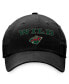 Women's Black Minnesota Wild Fundamental Two-Hit Adjustable Hat