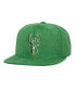 ფოტო #1 პროდუქტის Men's Hunter Green Milwaukee Bucks Sweet Suede Snapback Hat
