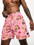 Hurley cannonball tiger swim shorts in pink