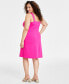 Фото #2 товара Trendy Plus Size Ponté-Knit Tank Dress, Created for Macy's