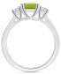 Peridot and Diamond Ring (1-3/4 ct.t.w and 1/4 ct.t.w) 14K White Gold