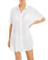 Aqua Swim 299184 Button-Down Swim Cover Up Tunic White Size Medium