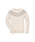 Фото #1 товара Women's Organic Cotton Long Sleeve Fair Isle Raglan Sweater