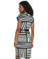 Фото #2 товара Women's Printed Cape-Sleeve Sheath Dress