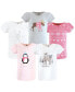 ფოტო #1 პროდუქტის Baby Girls Short Sleeve T-Shirts Winter Animals