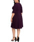 Фото #2 товара Plus Size Essential Wrap Dress with 3/4 Sleeves