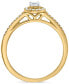 ფოტო #4 პროდუქტის Diamond Halo Engagement Ring (1/4 ct. t.w.) in 14k White, Yellow or Rose Gold