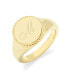ფოტო #12 პროდუქტის Charlie Initial Signet Gold-Plated Ring
