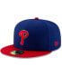 ფოტო #2 პროდუქტის Men's Royal, Red Philadelphia Phillies Alternate Authentic Collection On-Field 59FIFTY Fitted Hat