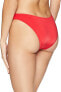 Фото #2 товара Seafolly Women's 236708 80's Bikini Bottom Flashback Chilli Red Swimwear Size 10