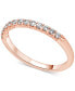 ფოტო #4 პროდუქტის Diamond Band (1/4 ct. t.w.) in 14k White, Yellow, or Rose Gold