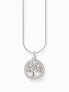 Фото #1 товара Thomas Sabo KE2220-007-21-L45V Silver necklace w. Tree of Love pendant u. weißer Emaille