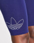 adidas Originals logo legging shorts in navy