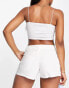 Фото #2 товара Topshop low rise cargo hot pant short in ecru