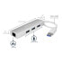 Фото #3 товара StarTech.com 3-Port Portable USB 3.0 Hub plus Gigabit Ethernet - Built-In Cable - Wired - USB - Ethernet - 5000 Mbit/s - Silver,White