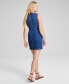Фото #2 товара Women's Denim Sleeveless A-Line Dress, Created for Macy's