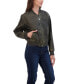 Фото #3 товара Women's Distressed Faux Leather Bomber