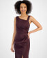 ფოტო #3 პროდუქტის Women's Asymmetric Neck Sleeveless Gown