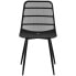 Фото #6 товара Krzesło plastikowe nowoczesne z ażurowym oparciem do 150 kg 4 szt. czarne
