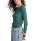 Фото #1 товара Petite Long-Sleeve Ribbed Crewneck