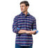 Фото #1 товара Mens' Organic Long Sleeve Flannel Double Pocket Button Down Shirt