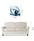 Blue Magnolia x-ray Frameless Free Floating Tempered Glass Panel Graphic Wall Art, 24" x 24" x 0.2"